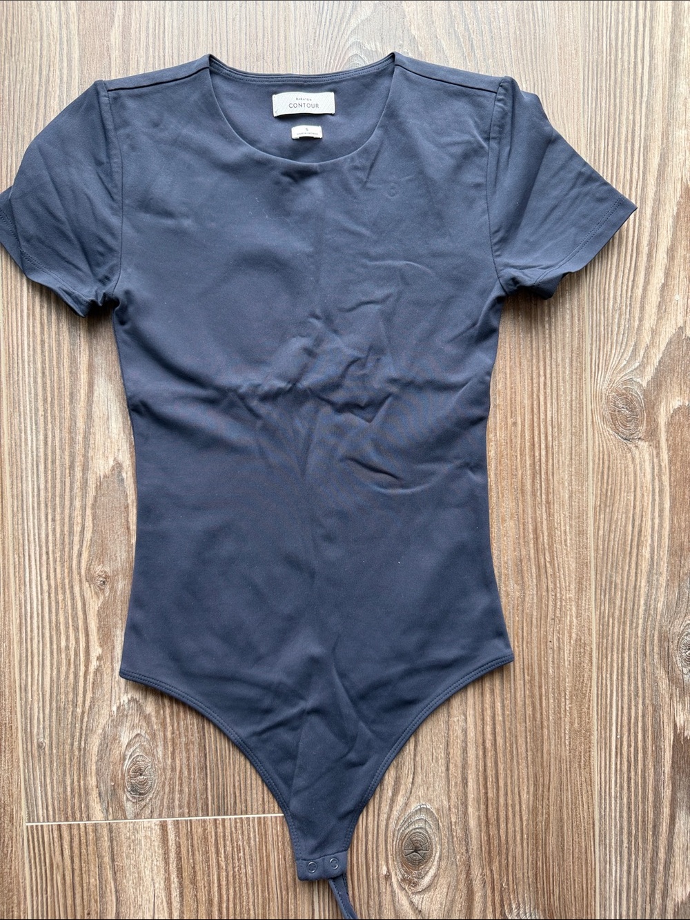 Barton Aritzia Navy Short-Sleeve Bodysuit